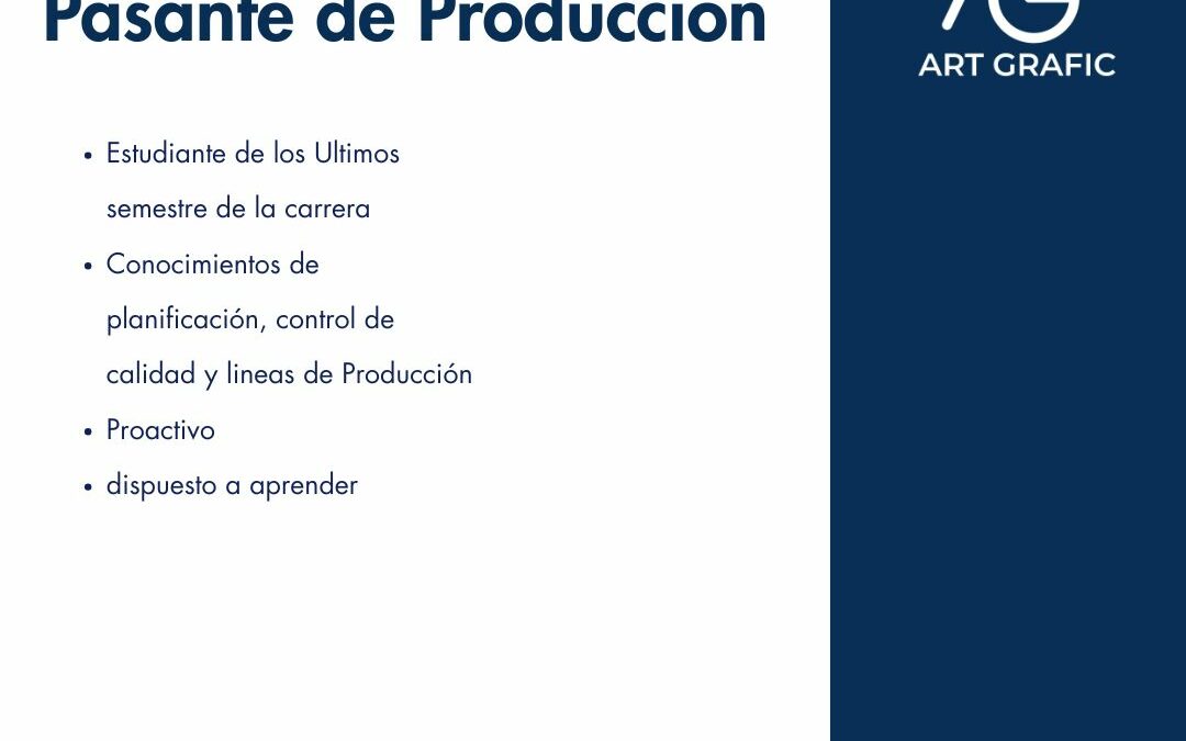 Pasante de Producción