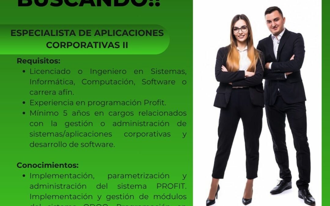 ESPECIALISTA DE APLICACIONES CORPORATIVAS II