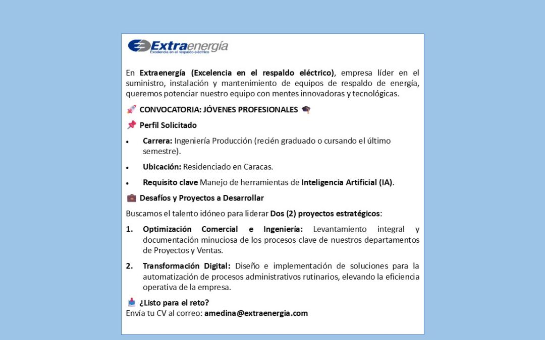 Joven Prosesional o Trainee