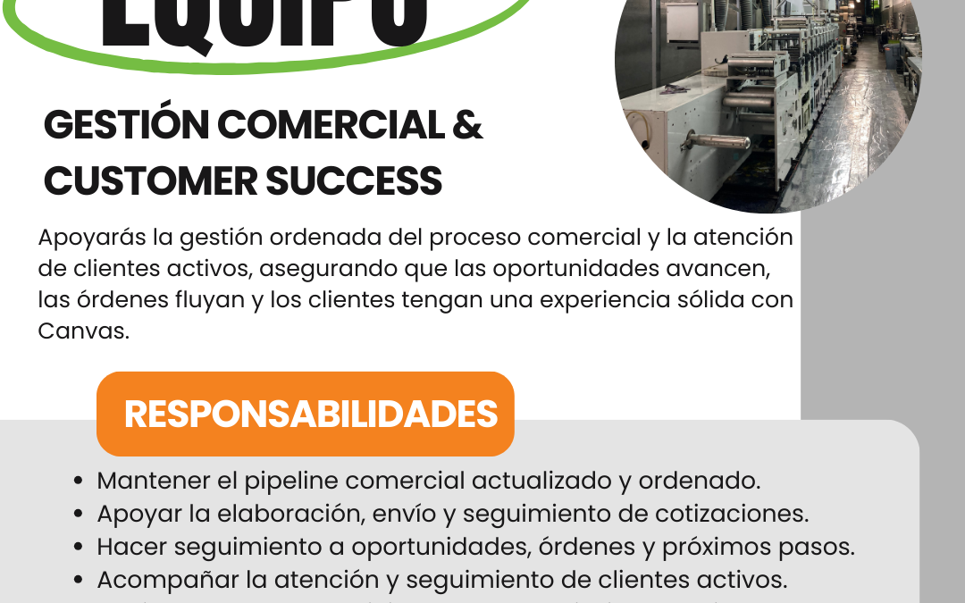 PASANTÍA EN GESTIÓN COMERCIAL & CUSTOMER SUCCESS
