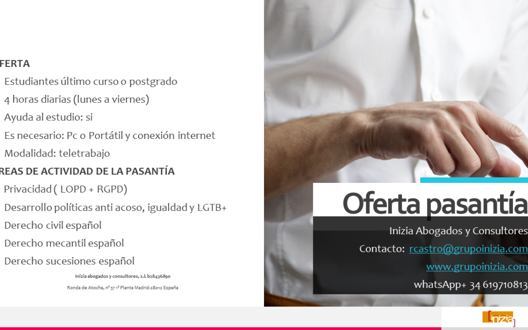 PASANTÍA DEPARTAMENTO  LEGAL-  CONSULTORÍA  PRIVACIDAD- ANTI ACOSO