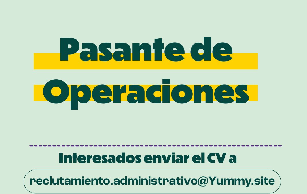 Pasante de Operaciones