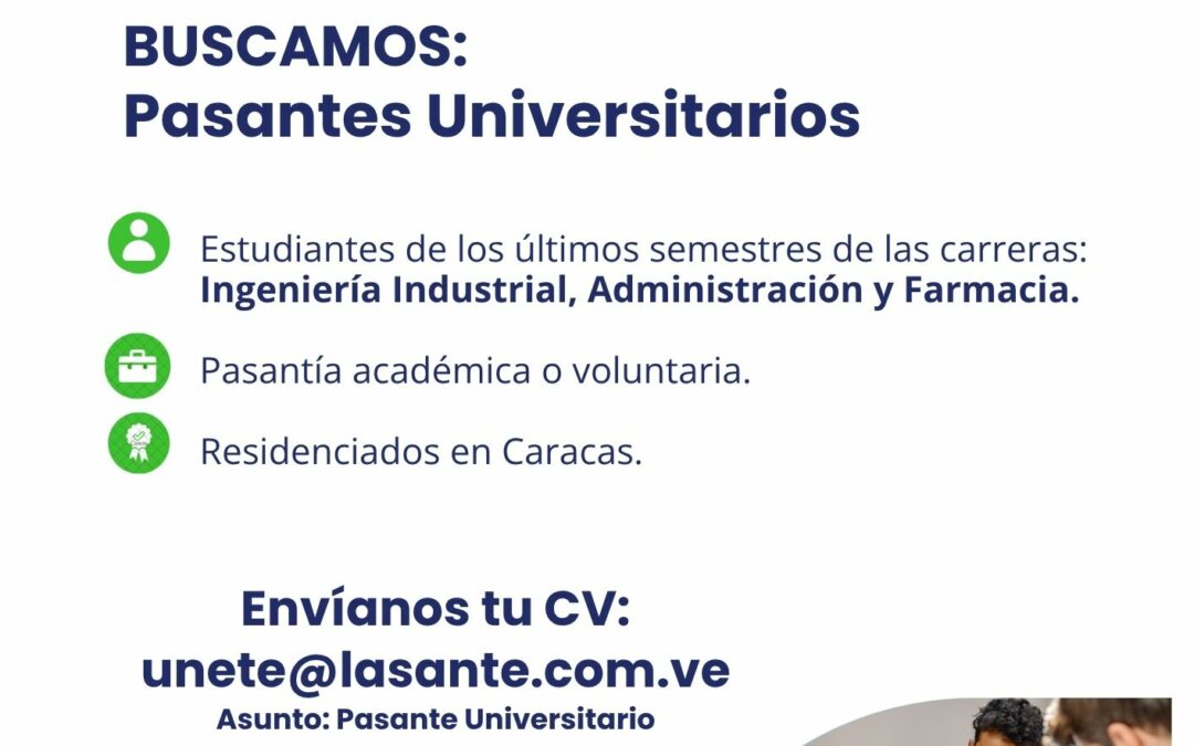 Pasante Universitario de Administración de Empresas